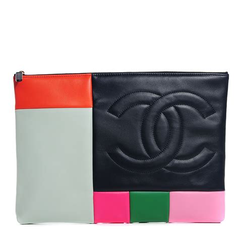 pochette chanel originale|Chanel patchwork pouch.